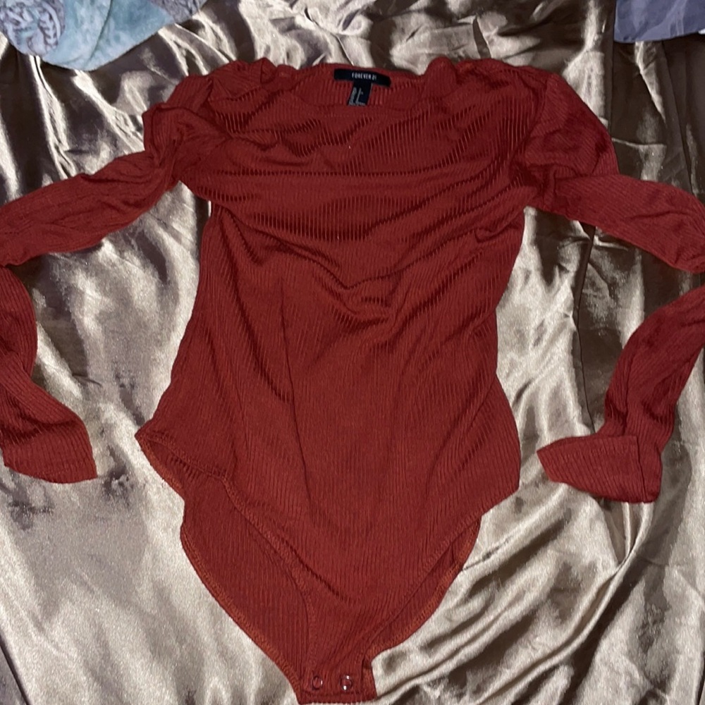 orange bodysuit